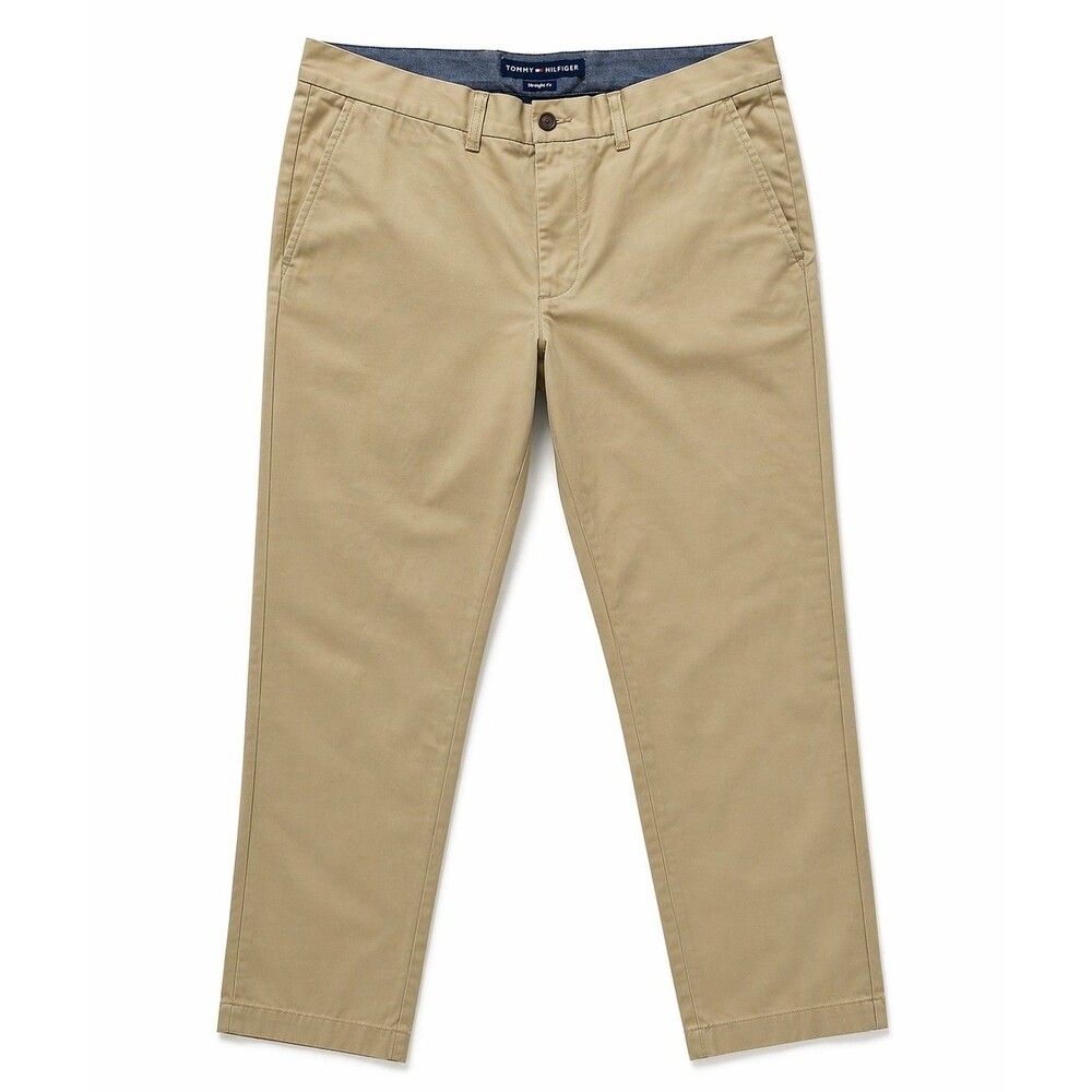 NEW Tommy Hilfiger Tailored Fit Chino Khaki Cotton Pants 2017 DeadStock 36x30
